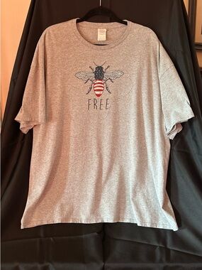 Delta Heather Gray Crewneck T-Shirt with Tag Detail